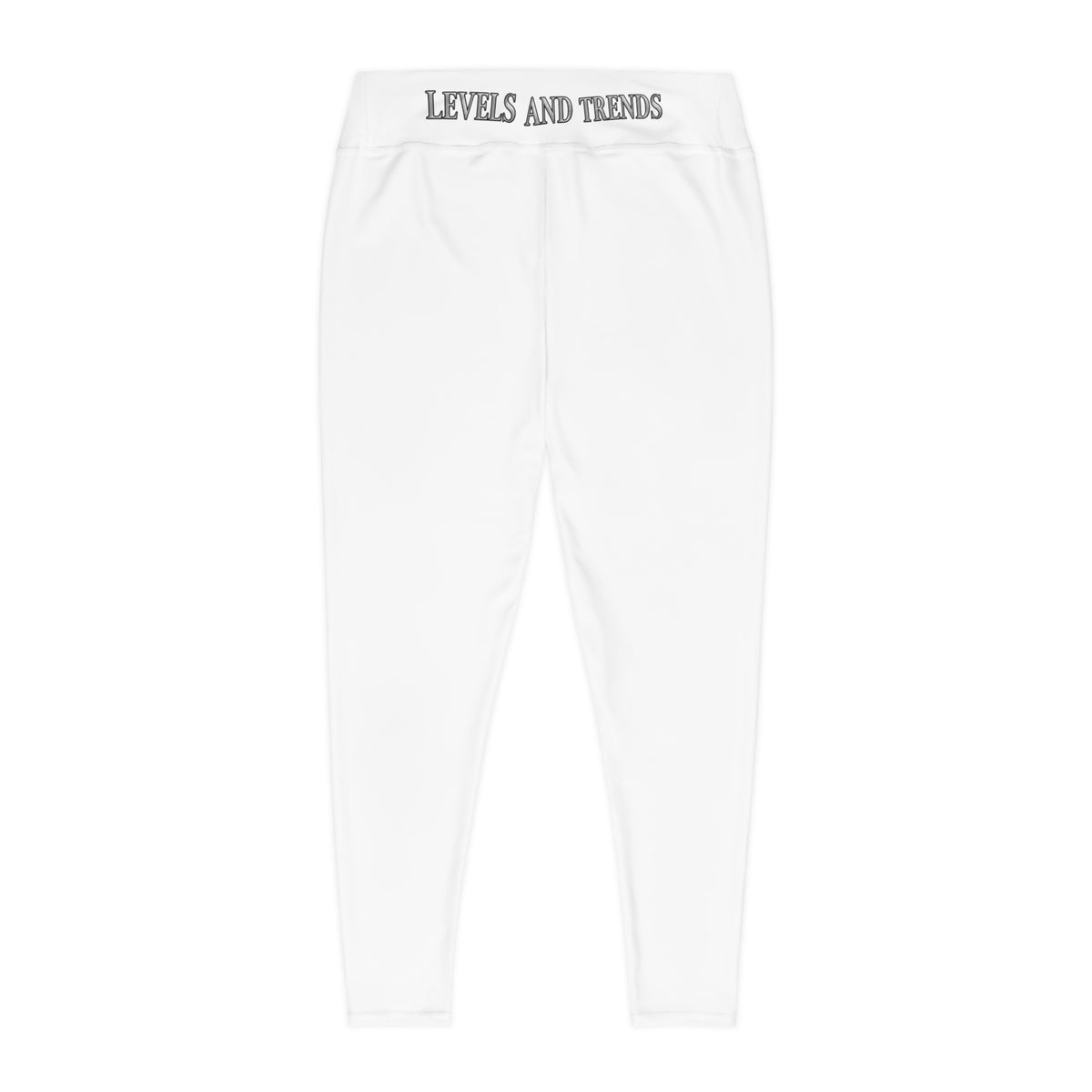 Plus Size Leggings —white  'Levels and Trends' All-Over Print
