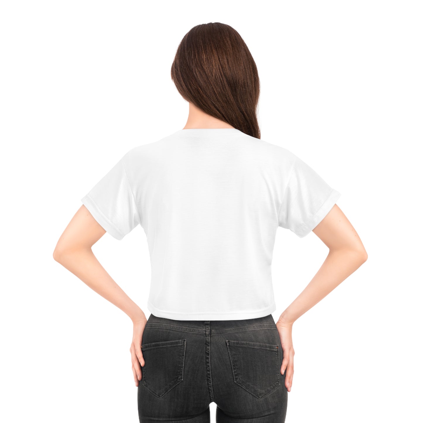 Business partners only Crop Tee — Bold Color Brush Script Feminine Pride Top