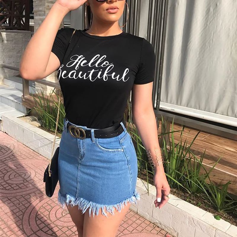 Retro Tassel Denim Skirt for Women