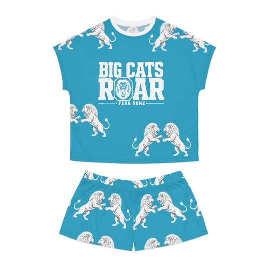 Big Cats Roar Women's Pajama Set — Fear None Printed Short Sleepwear