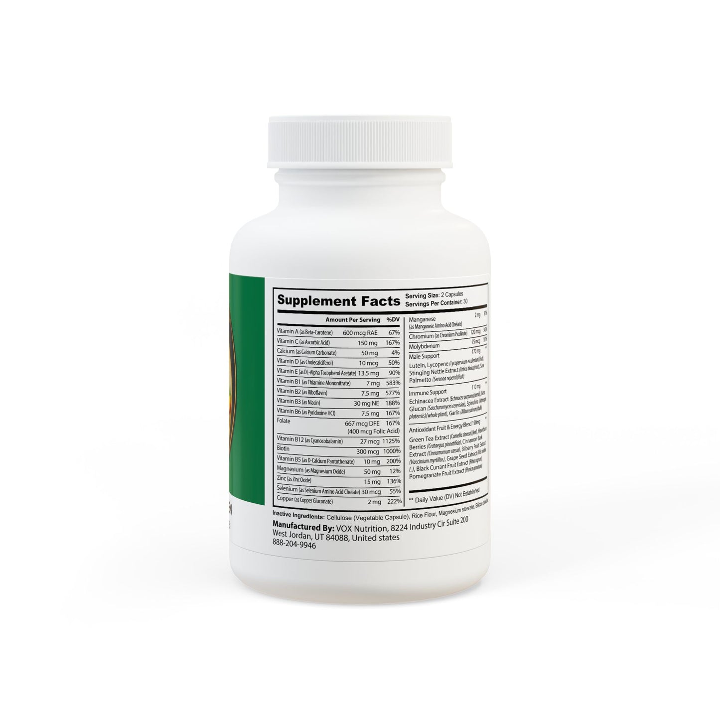 SHINE BRIGHT-Multivitamin for Men Supplement (60 Capsules)