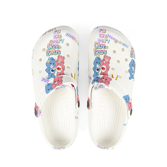 I don’t Care Bears crocs — "I’m Ok I Don’t Care" Printed Comfort Shoes