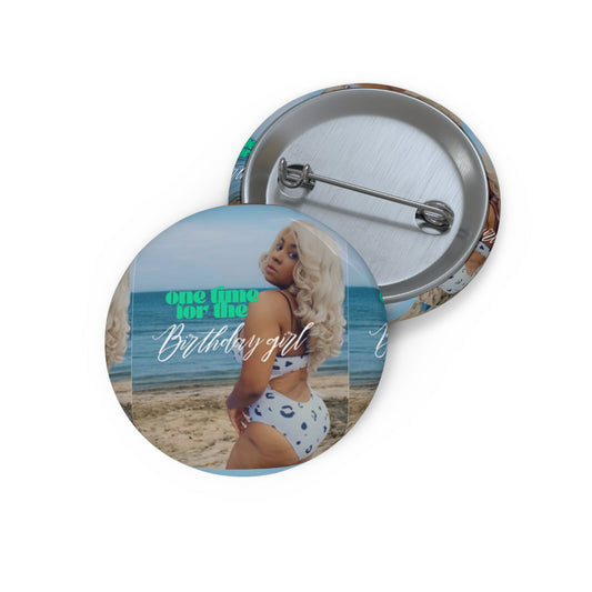Birthday-Custom Photo Pin Button, Personalized Birthday Gift, Party Favor, Unique Accessory, Trendy Button