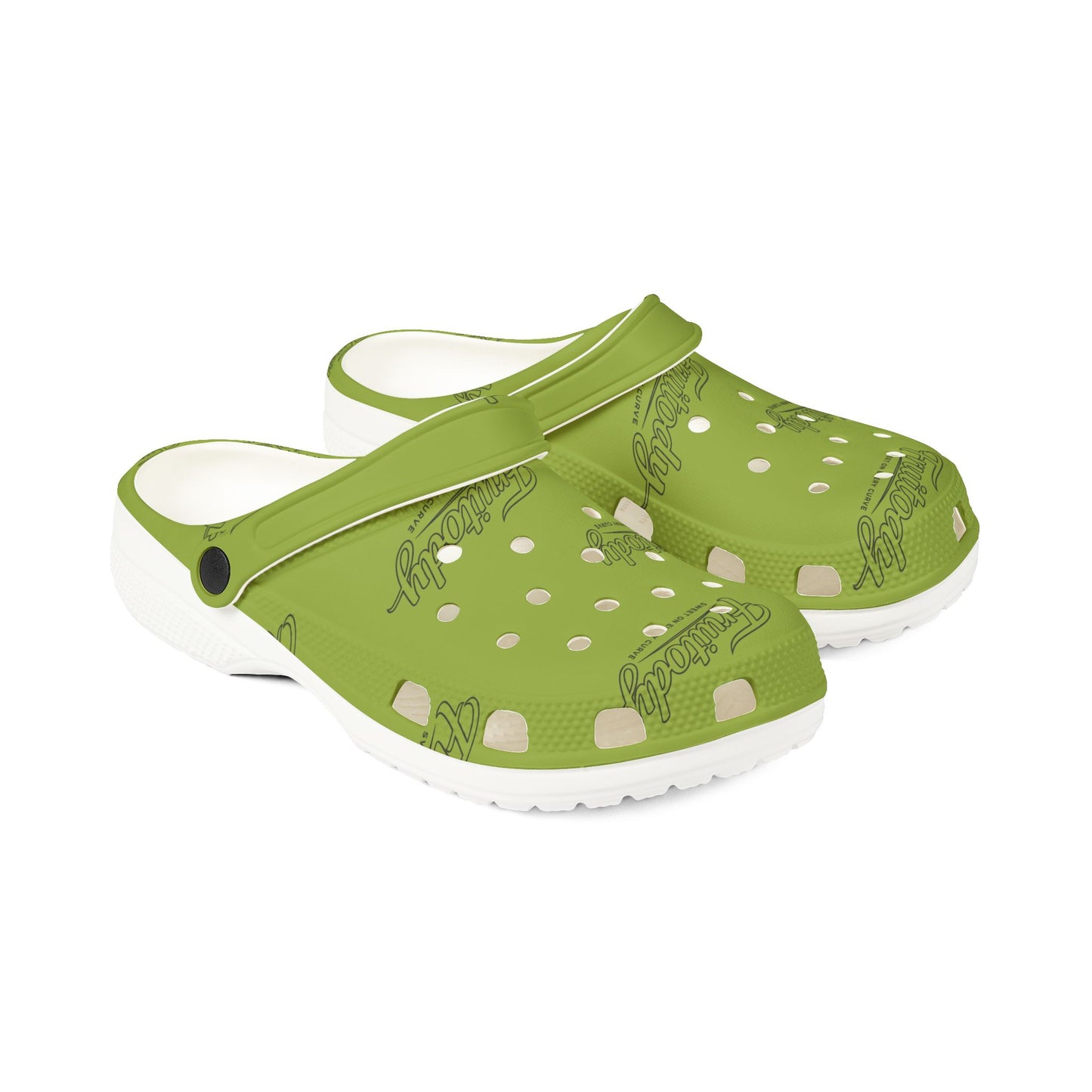 Kiwi FRUITODY-Foam Clogs — Comfortable Slip-On Shoes with All-Over Logo Print