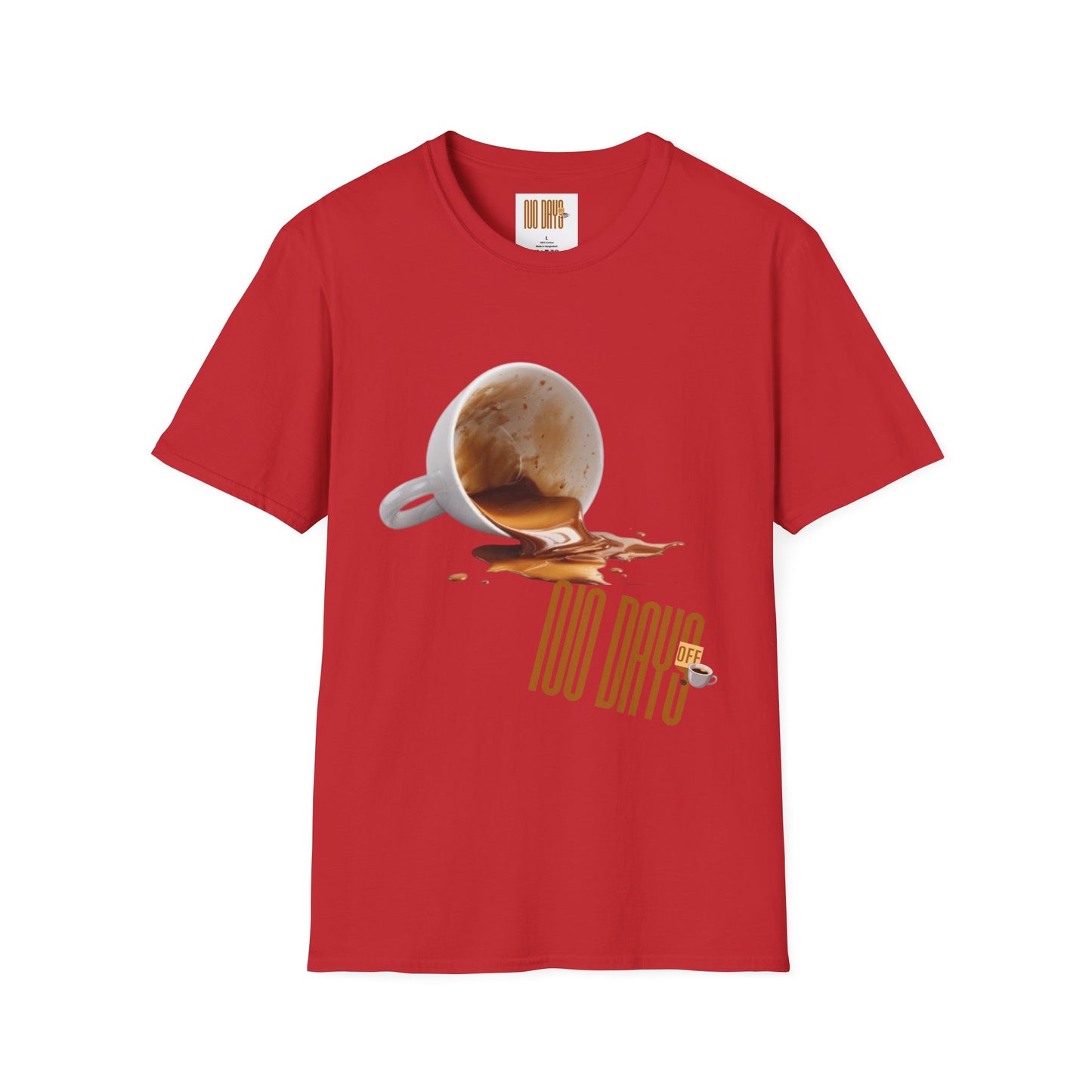 Coffee T-Shirt — “No Days off coffee” Retro Coffee Cup Design