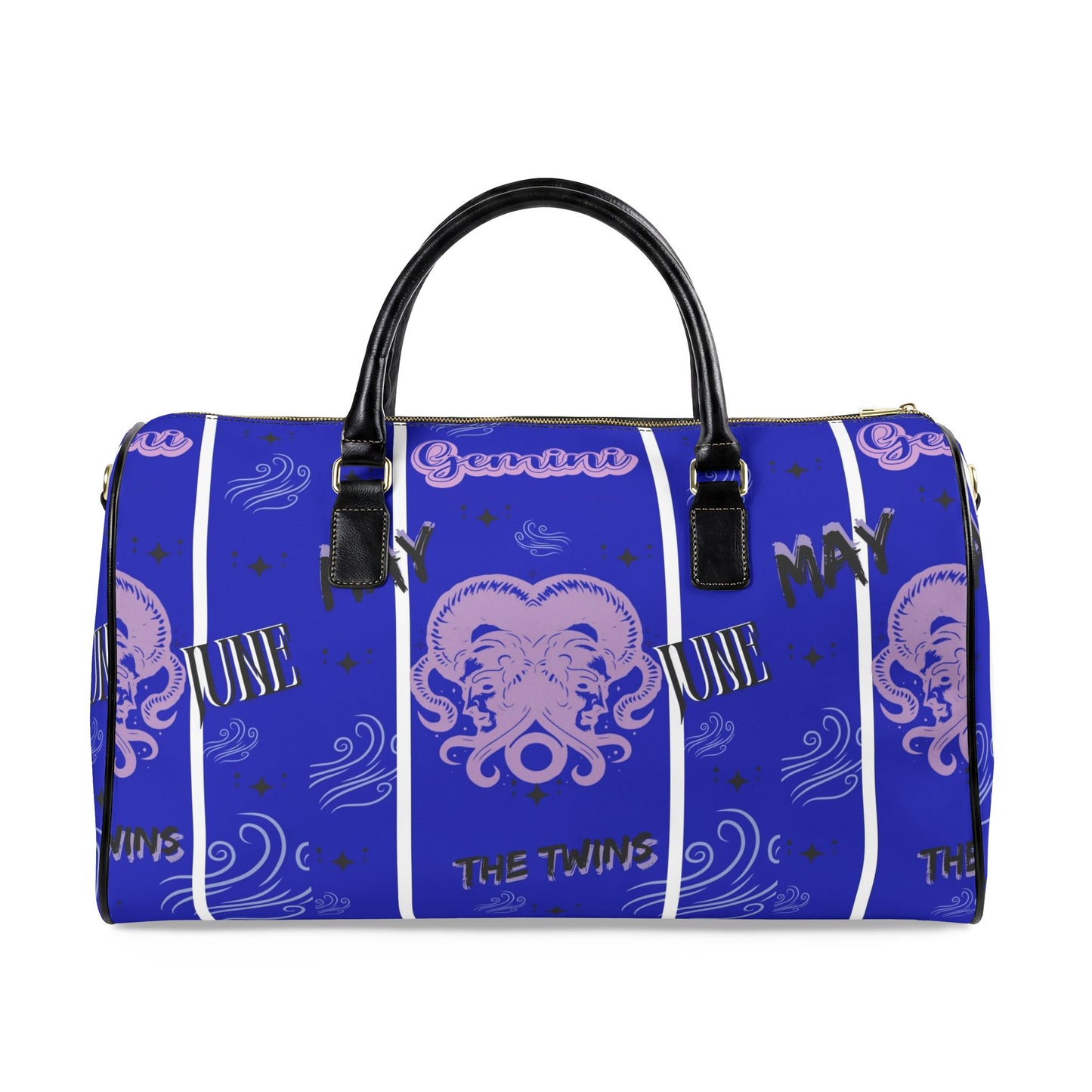 Zodiac sign, Gemini -Leather Travel Bag