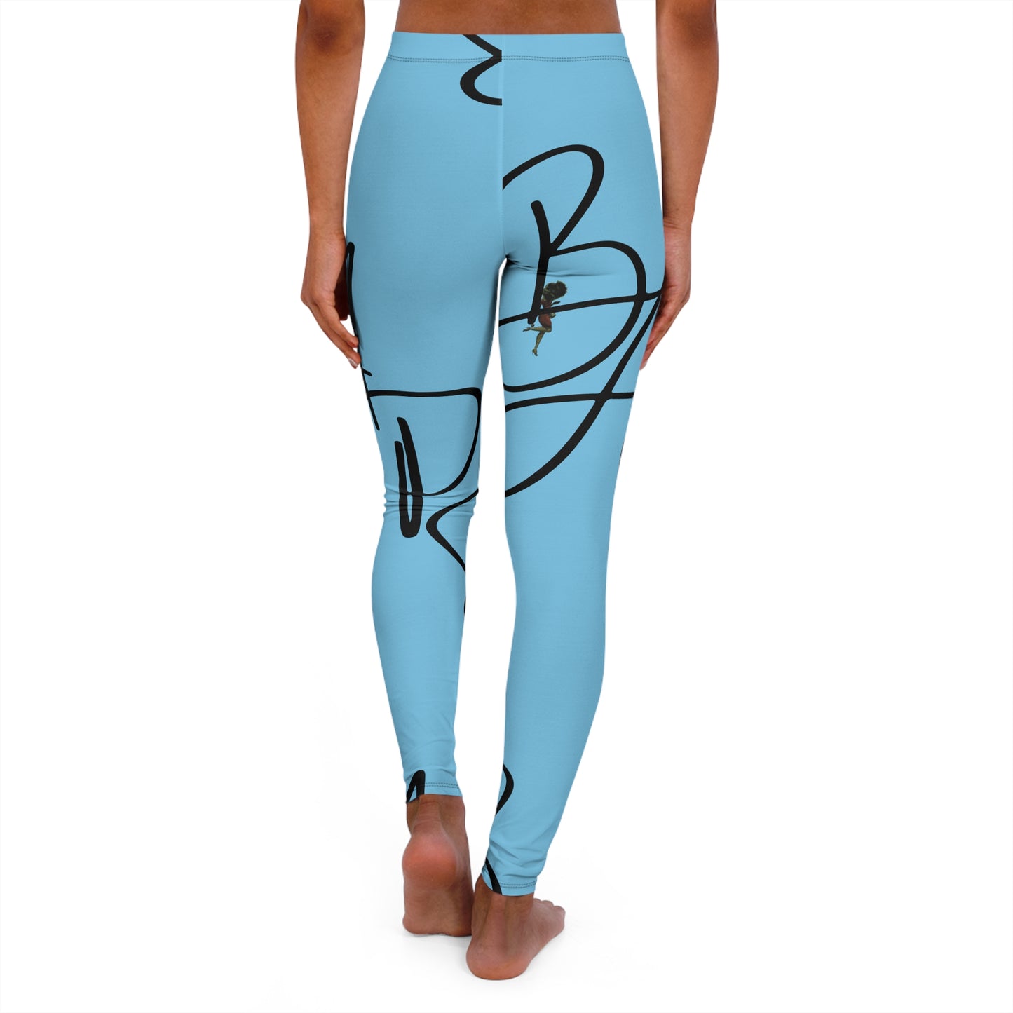 B.a.p.s-Diva blue High-Waist Women’s Leggings — Everyday Activewear Yoga Pants