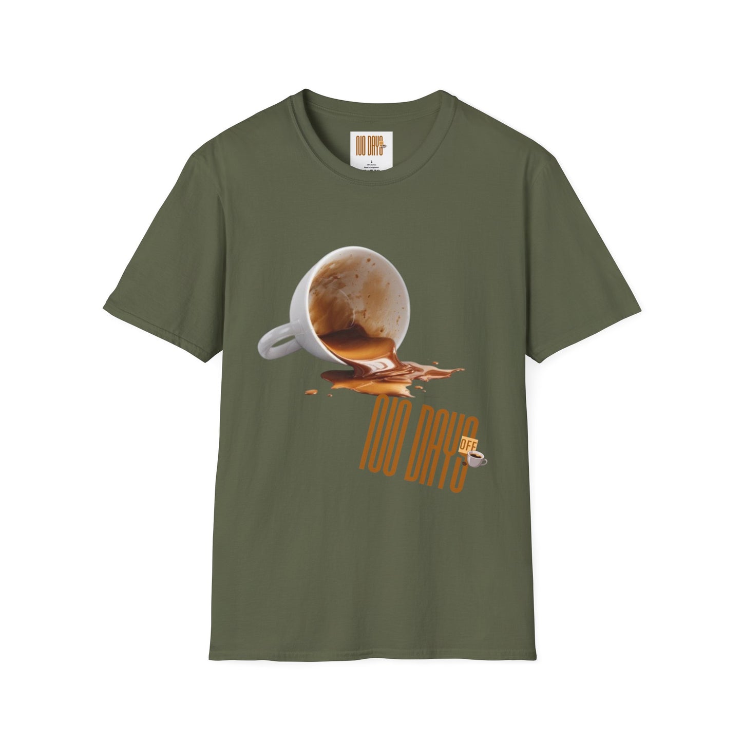 Coffee T-Shirt — “No Days off coffee” Retro Coffee Cup Design