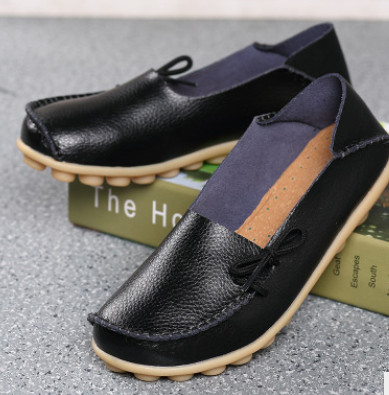 Genuine Leather Women's Flat Loafers Size 44