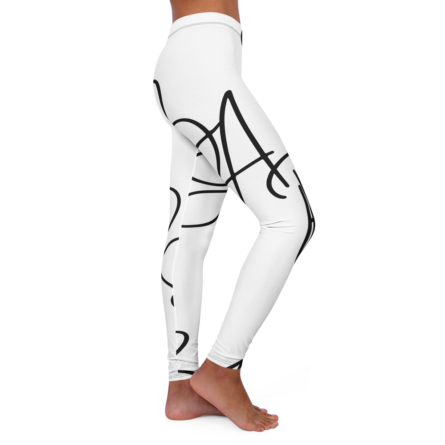 B.a.p.s-Diva white High-Waist Women’s Leggings — Everyday Activewear Yoga Pants
