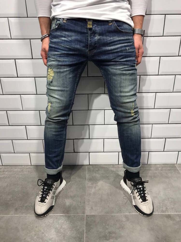 Ripped Denim Jeans and Long Denim Trousers