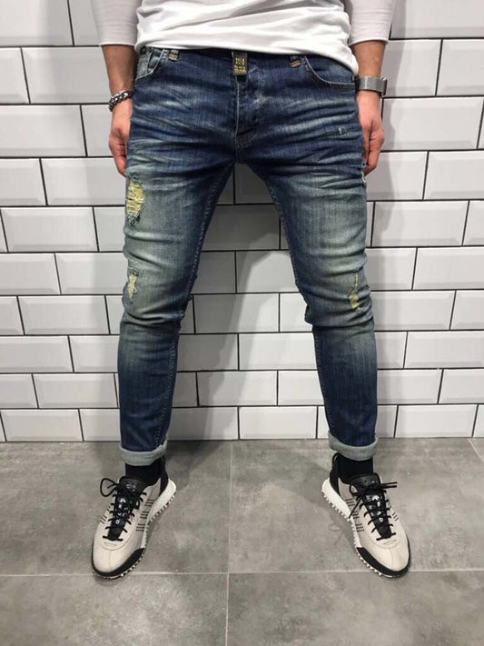 Ripped Denim Jeans and Long Denim Trousers