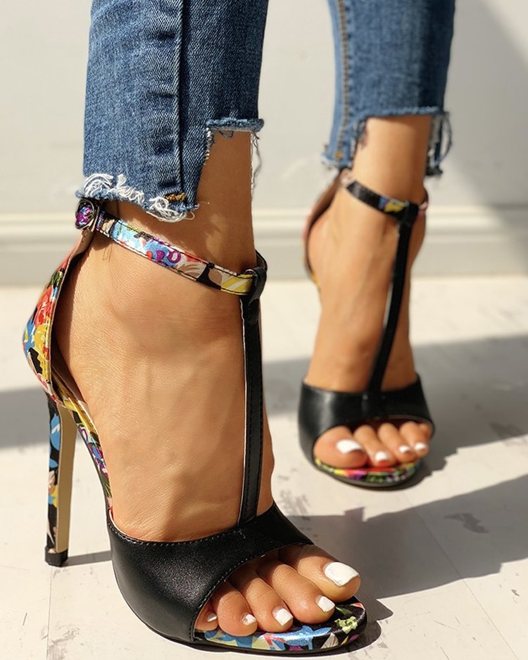 Women's 	Red Lips Stilettos High Heel Open-Toe Sandals