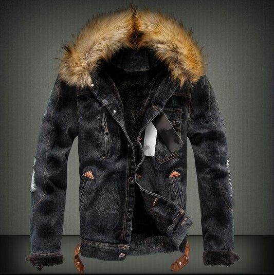 Thick Plus Velvet Youth Denim Jacket