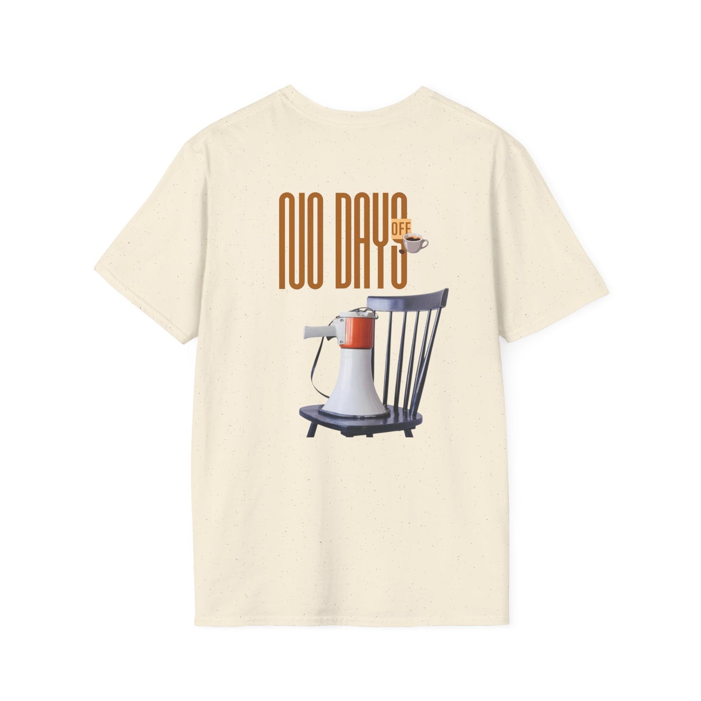 Coffee T-Shirt — “No Days off coffee” Retro Coffee Cup Design