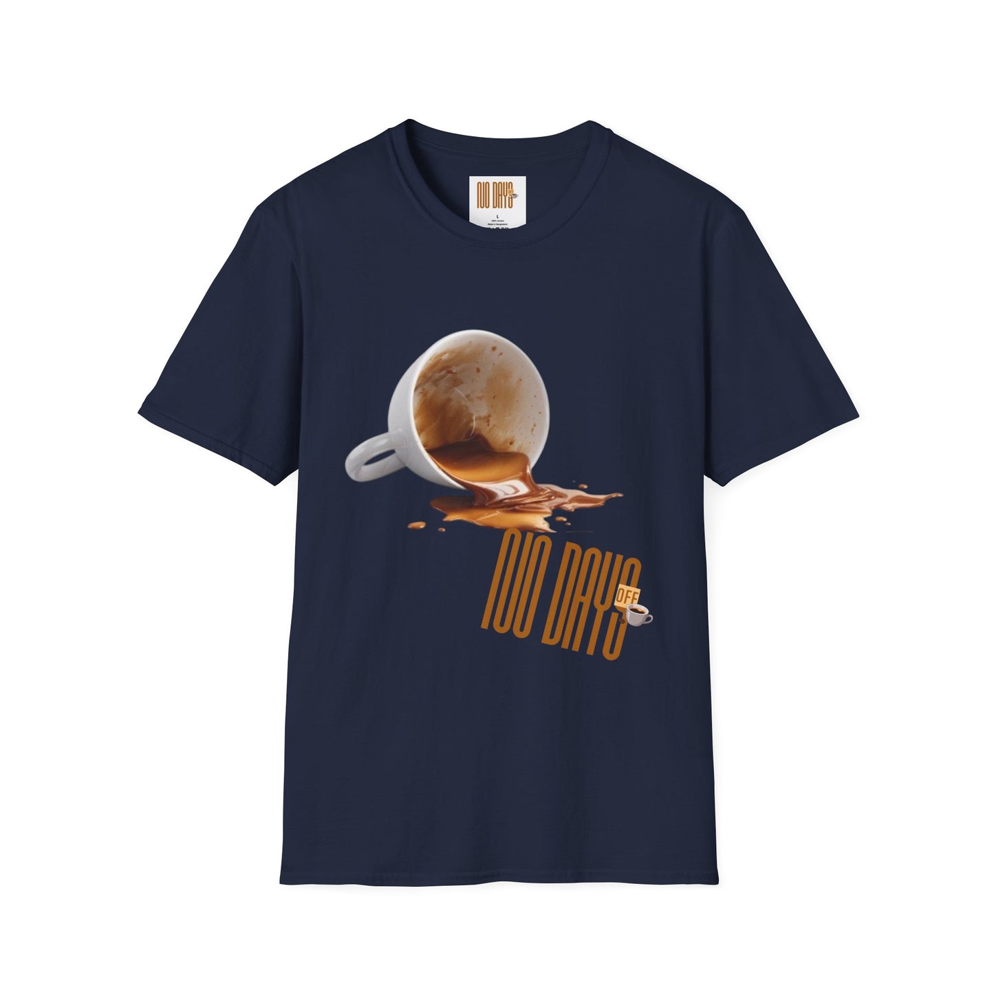 Coffee T-Shirt — “No Days off coffee” Retro Coffee Cup Design