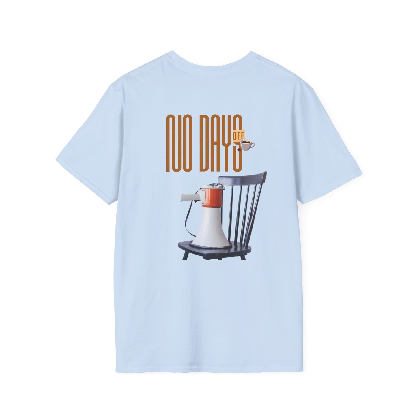 Coffee T-Shirt — “No Days off coffee” Retro Coffee Cup Design