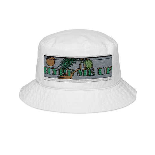 Embroidered 'Summertime' hype me up Bucket Hat — Sun & Palm Casual Beach Cap