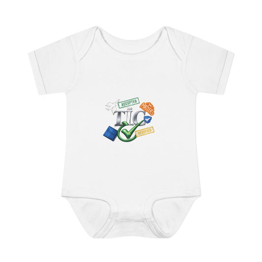 Infant Bodysuit — "I Accepted the TIC" Baby Onesie (Doctor/Nurse Medical Checkmark Design)