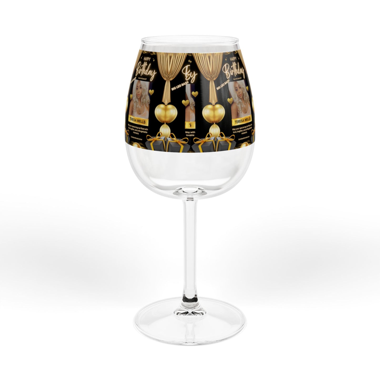 Personalized Wine Glass, Birthday girl- for Wine Lovers, Custom Engraved Stemware, Celebration Cheers Cup, Festive Party Drinkware