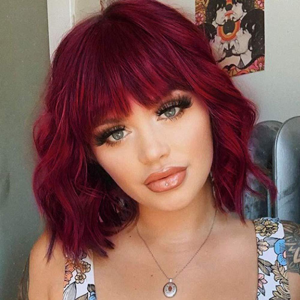 Short Curly Black Wig Set for Ladies (European & American)