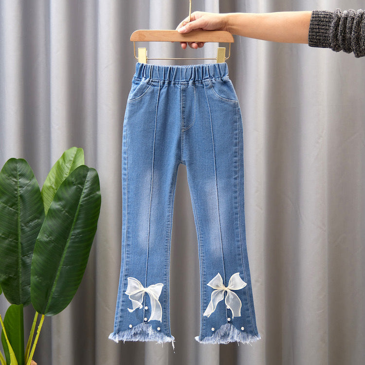 Children's Casual Denim Wide Leg Pants