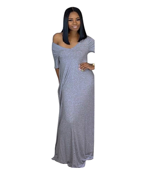 Casual Short Sleeve Pocket Dress