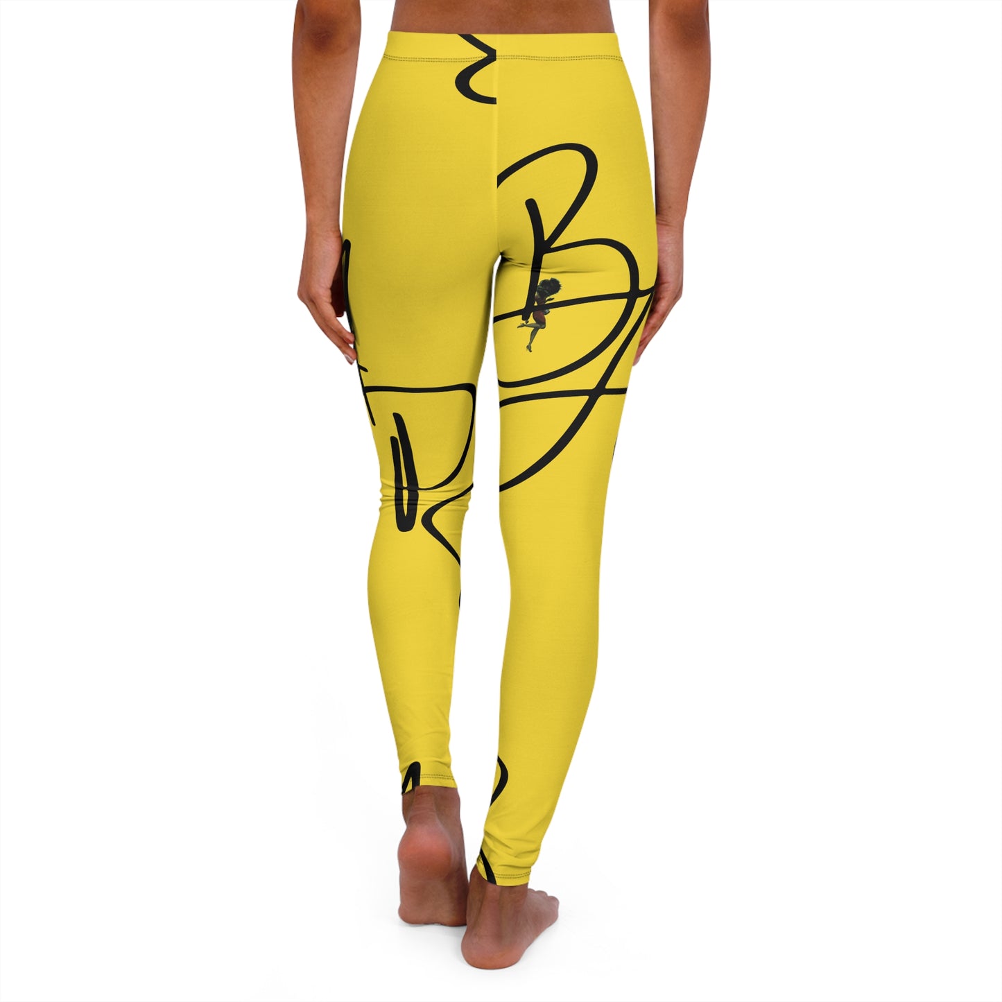 B.a.p.s-Diva yellow High-Waist Women’s Leggings — Everyday Activewear Yoga Pants