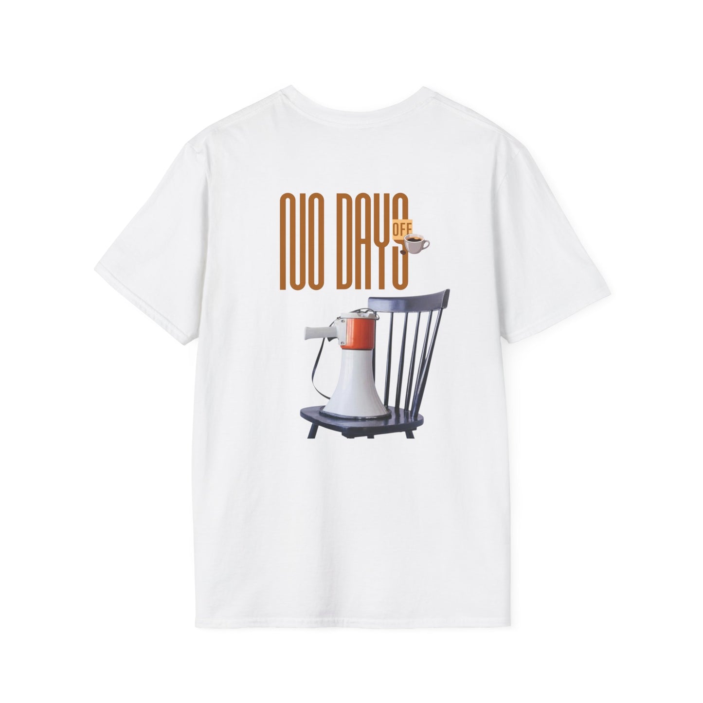 Coffee T-Shirt — “No Days off coffee” Retro Coffee Cup Design