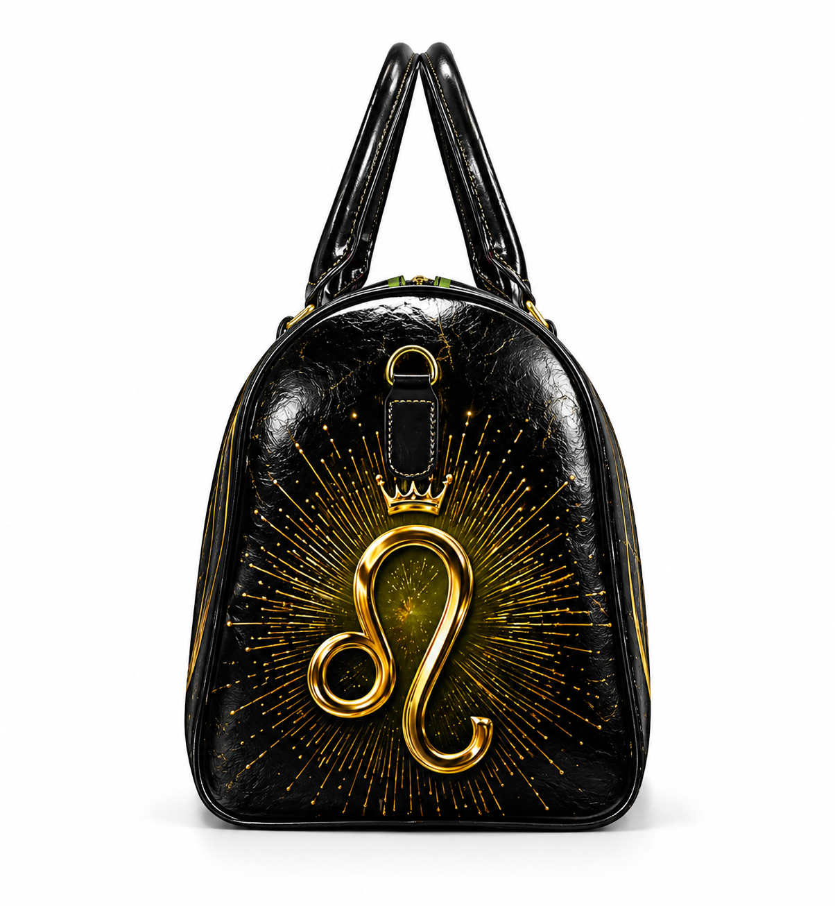 Leo Lions Leather Travel Bag – Vintage Majestic Lion Duffle for Men & Women