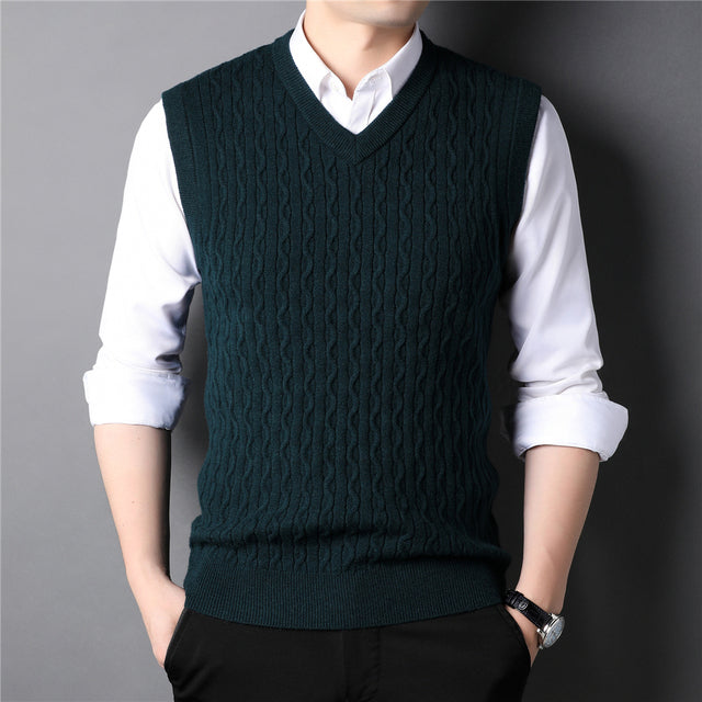 Warm Fashionable Casual Men's Tank Tops for Autumn/Winter
