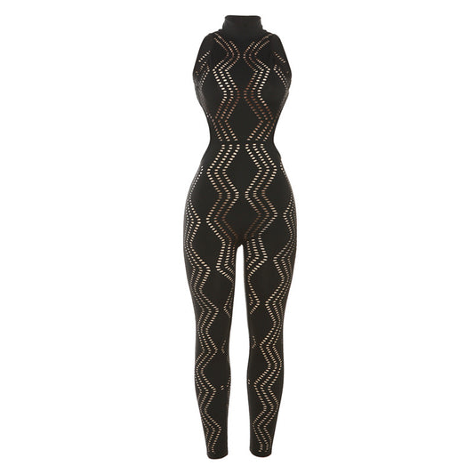 Summer Women's Sexy Backless Bodysuit Jumpsuit