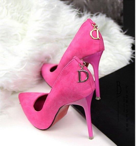 New DivaStruts-Suede 10cm High Heel Pumps for Women