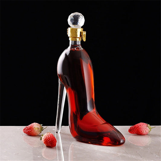 Hustle girlie-Sparkling Wine Glass Bottle in High Heel Design