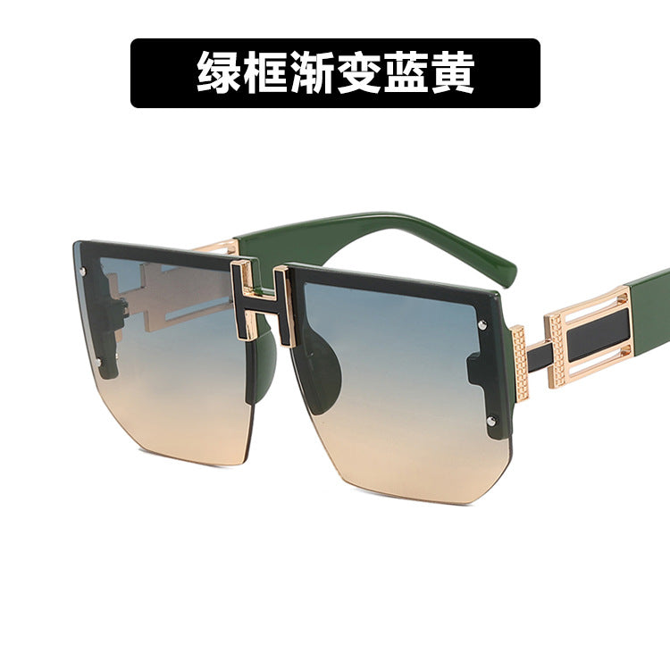 Polygonal Letter H Sunglasses - Modern Retro Style