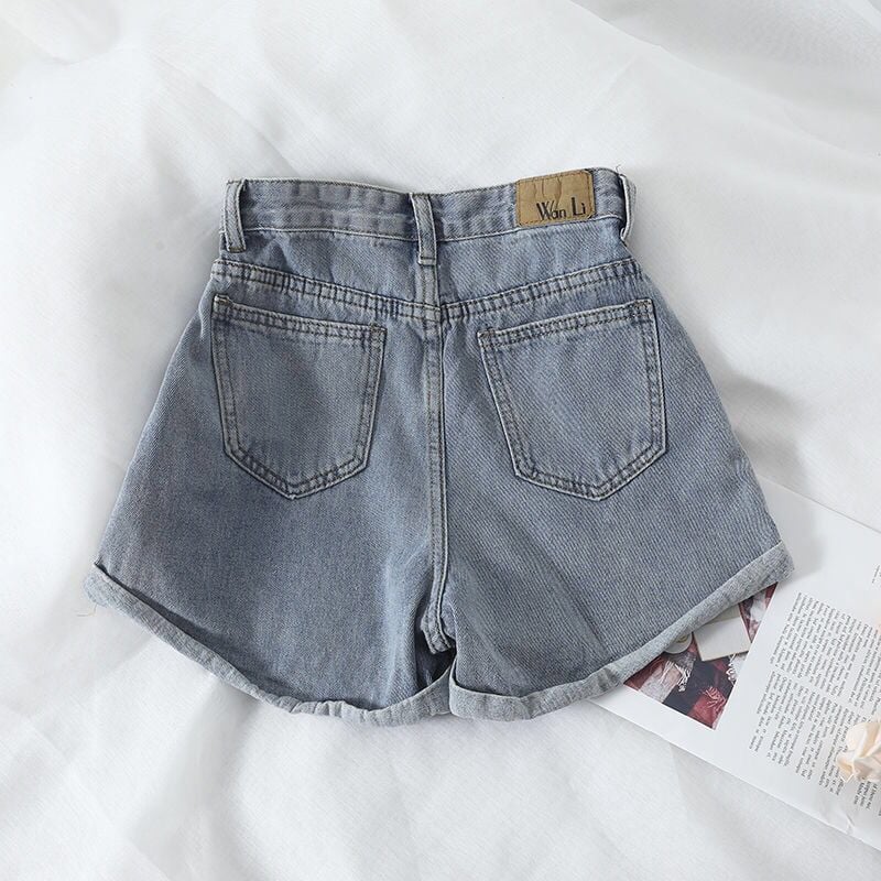 Vintage High Waist Denim Shorts