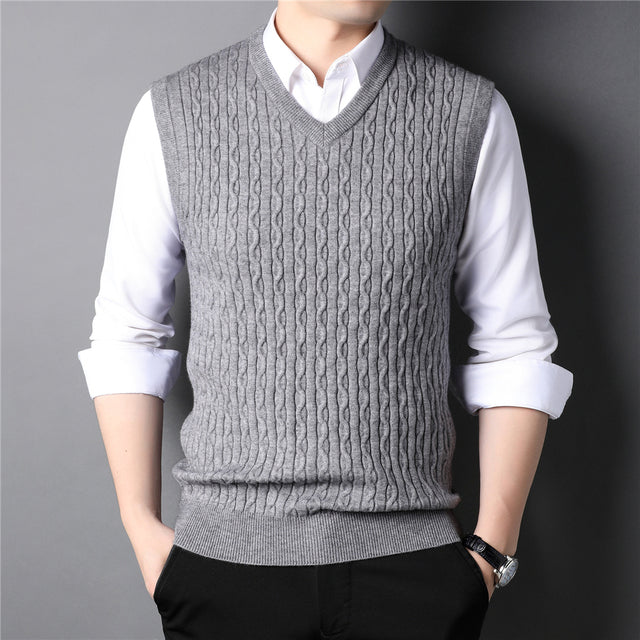 Warm Fashionable Casual Men's Tank Tops for Autumn/Winter