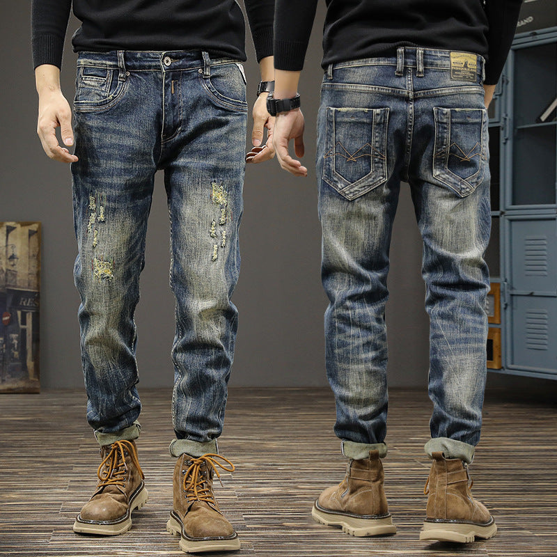 Ripped Denim Jeans and Long Denim Trousers
