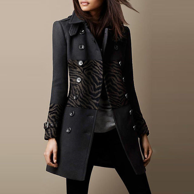 Ladies Wool Trench Coat - Spring Long Jacket