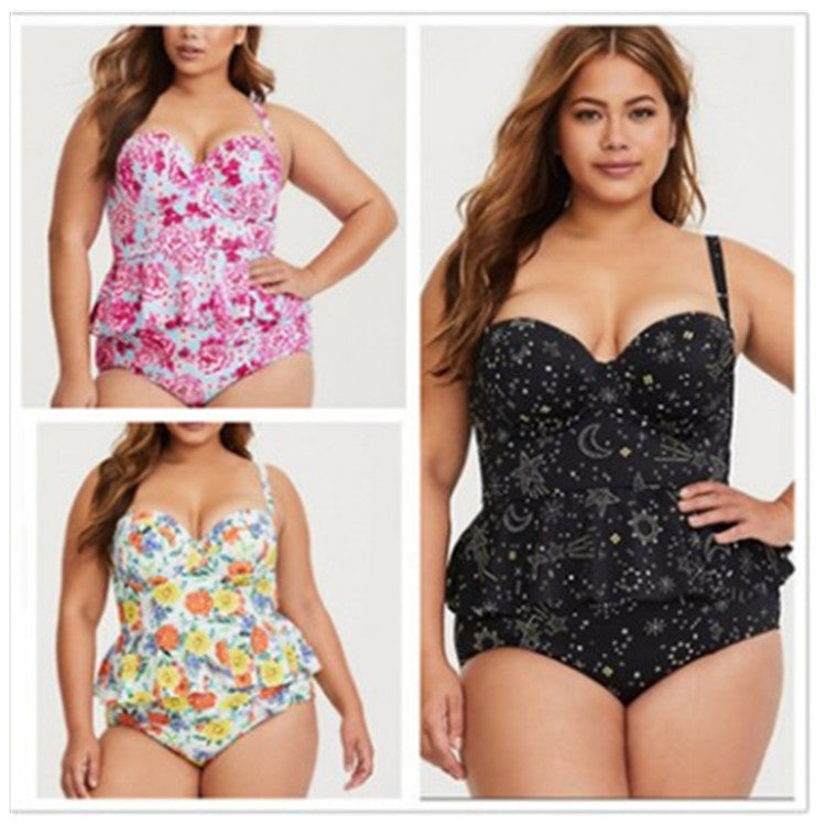 Plus Size Sexy Two-Piece Bikini Swimsuit