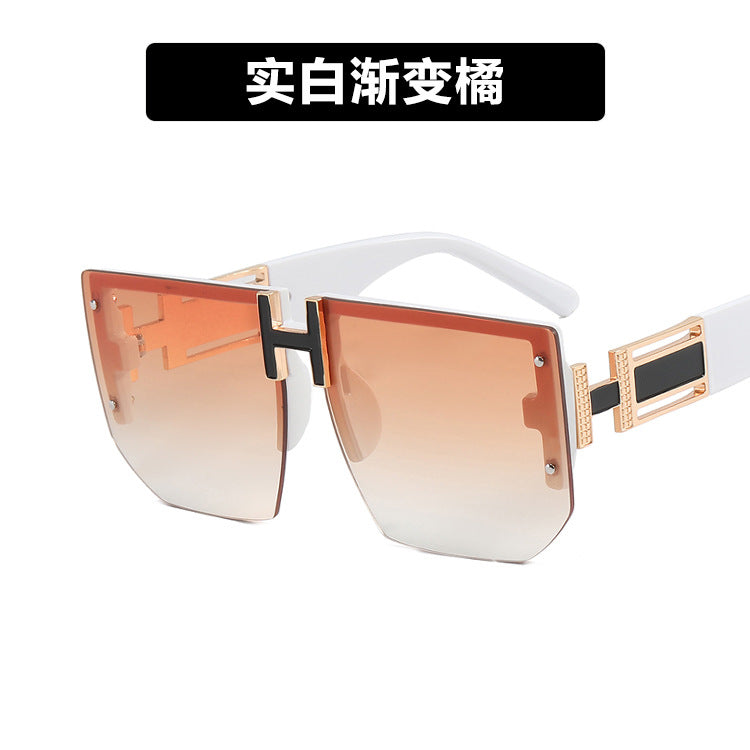 Polygonal Letter H Sunglasses - Modern Retro Style