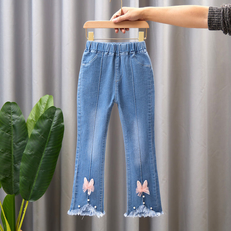 Children's Casual Denim Wide Leg Pants