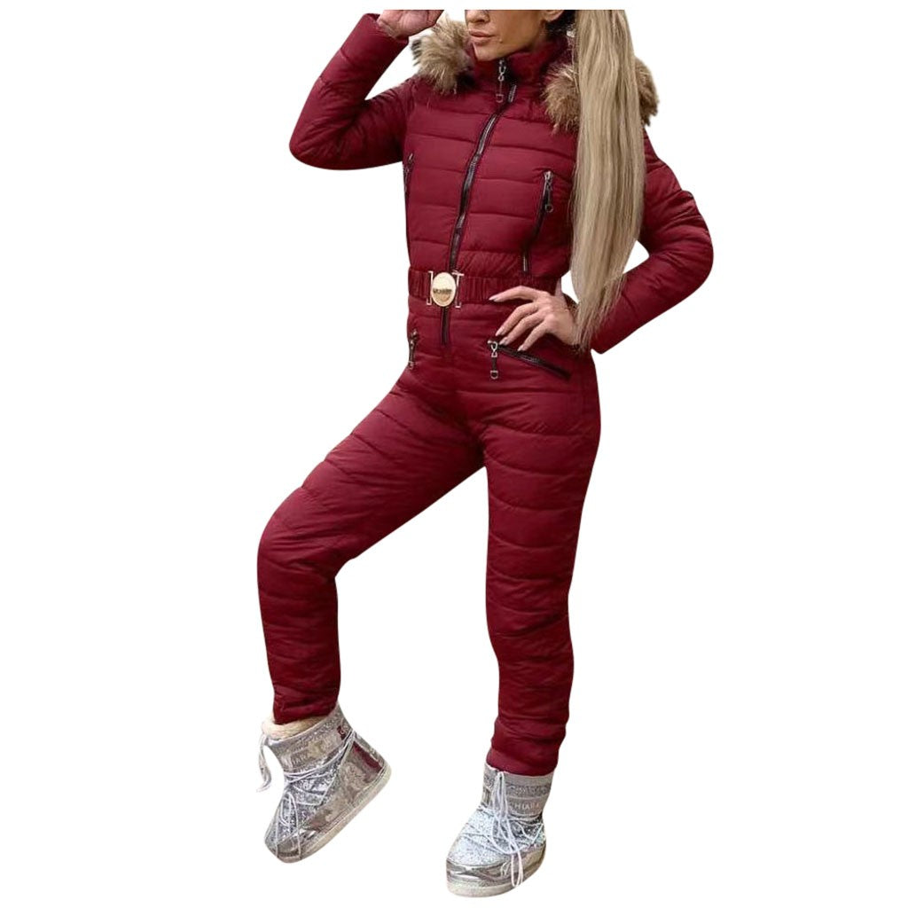 Ladies' One-Piece Cotton Ski Suit and Jumpsuit Set