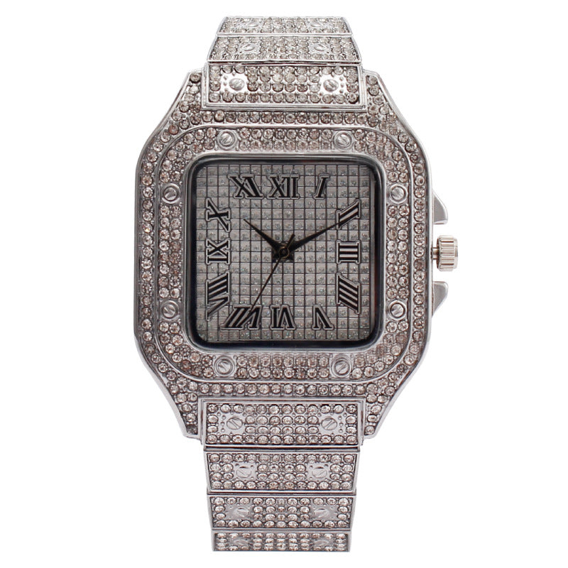 Square Diamond Gradient Roman Ladies Watch