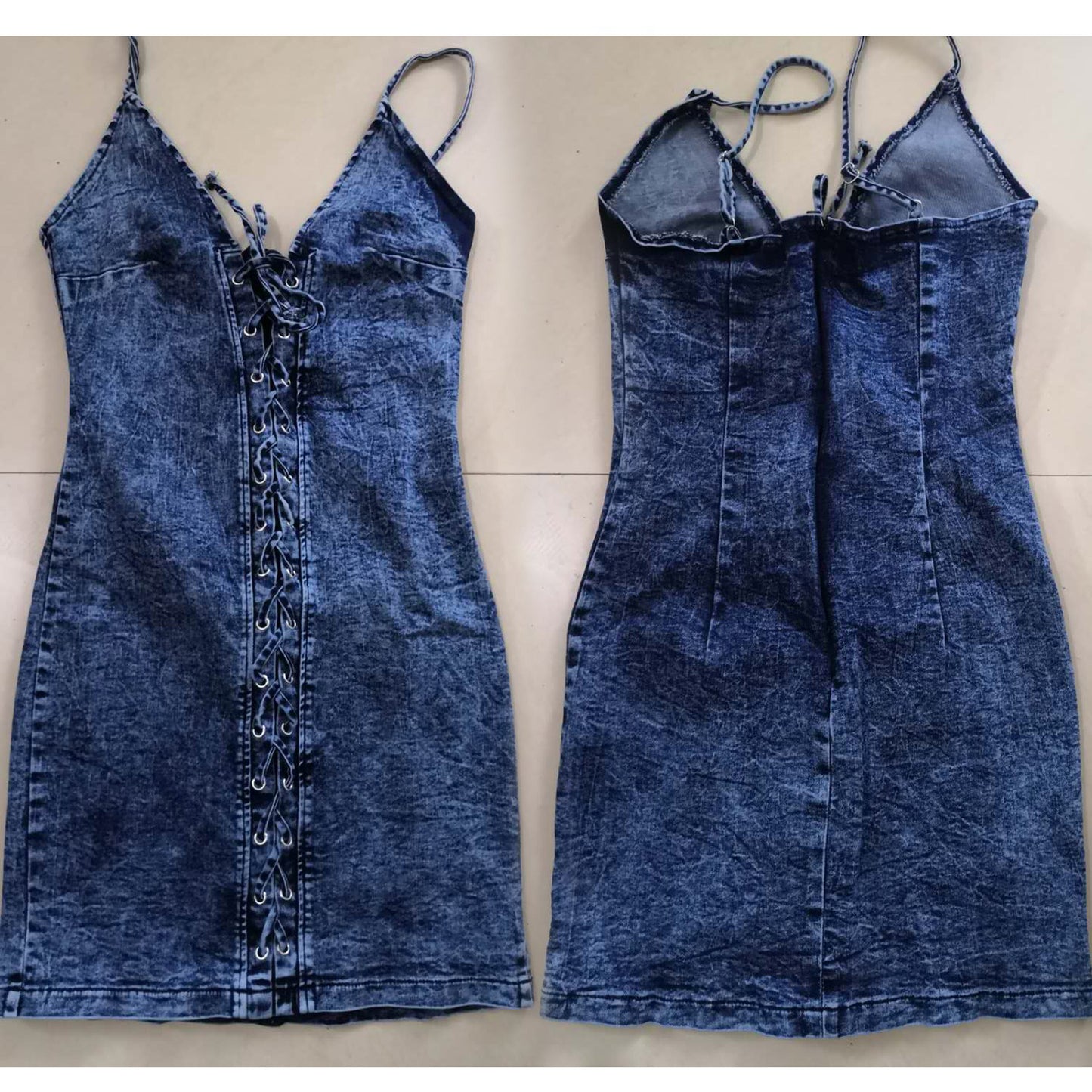 Stretchy Denim Bodycon Skirt