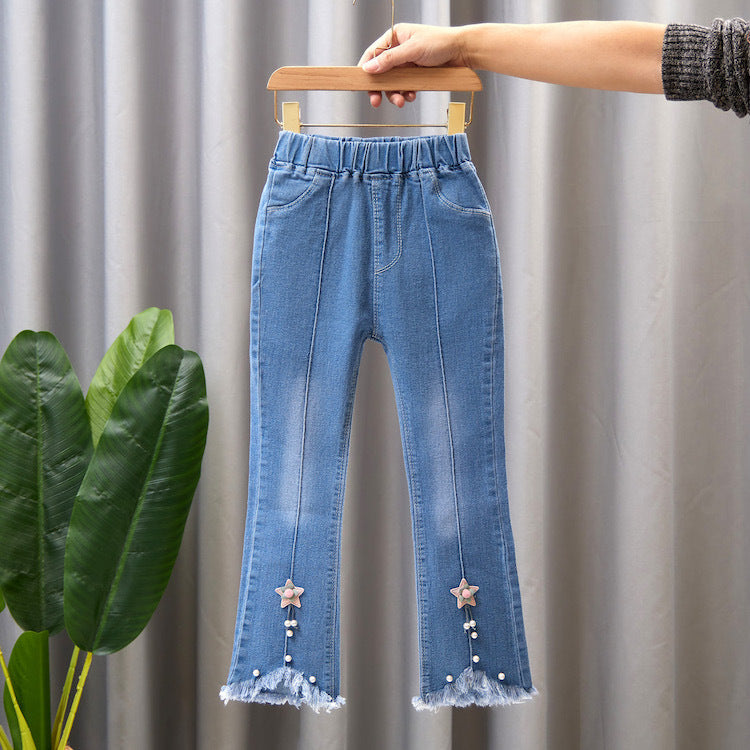 Children's Casual Denim Wide Leg Pants