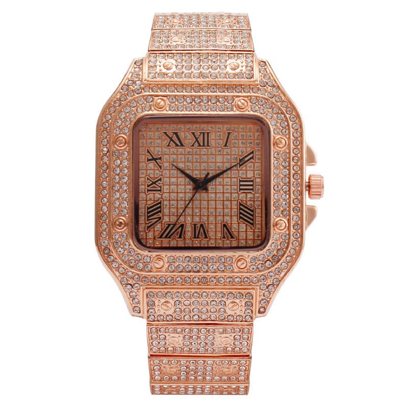 Square Diamond Gradient Roman Ladies Watch