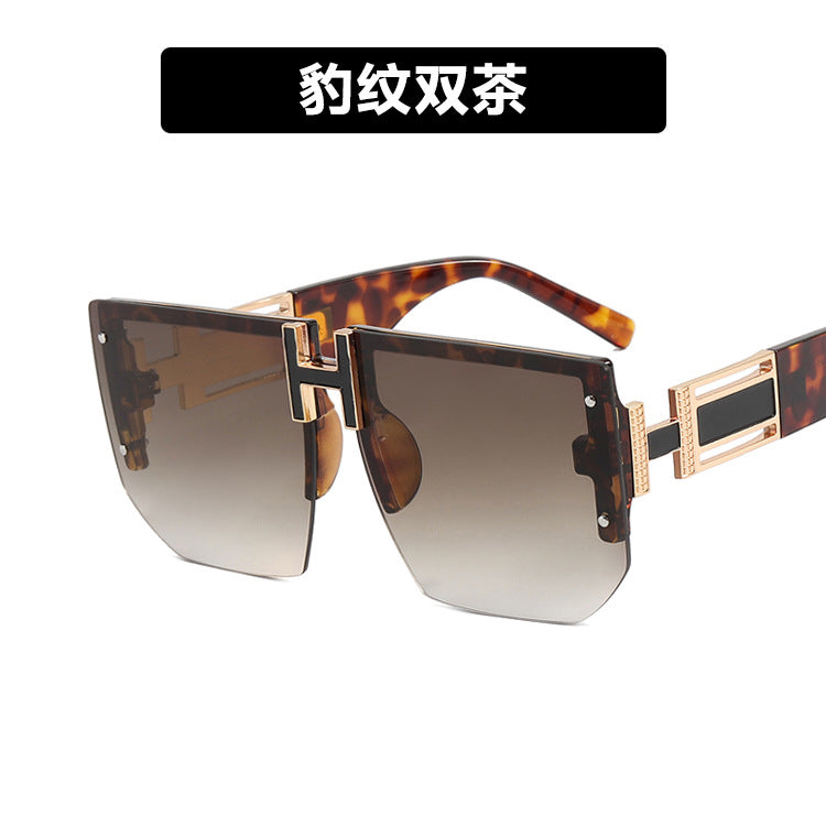 Polygonal Letter H Sunglasses - Modern Retro Style