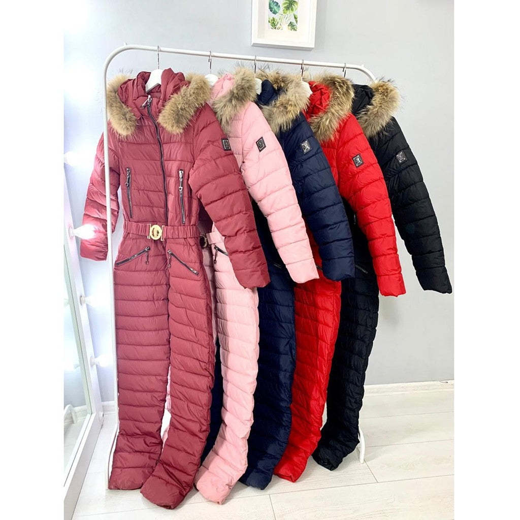 Ladies' One-Piece Cotton Ski Suit and Jumpsuit Set
