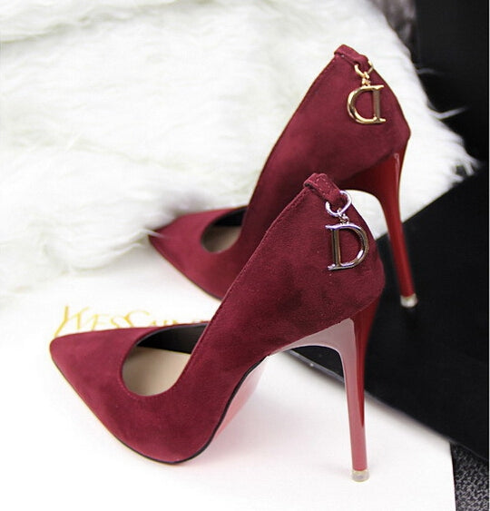 New Suede 10cm High Heel Pumps for Women